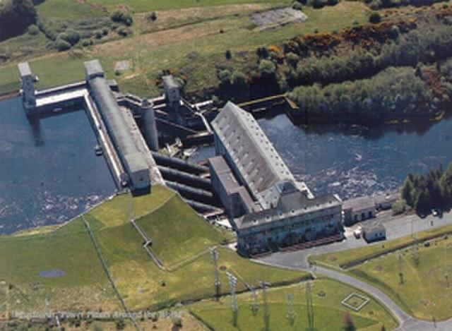 Moment image for ESB hydroelectric power station achieves maximum output at Ardnacrusha facility.