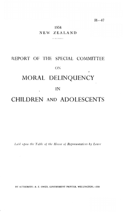 Mazengarb Report Amidst Moral Panic