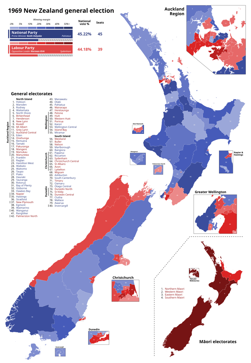 Moment image for National Party secures fourth consecutive election victory.