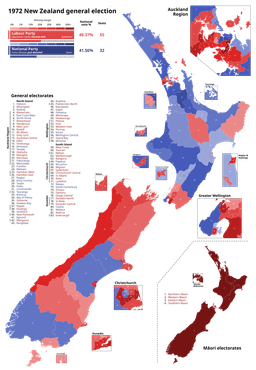 General election: Labour Government with Norman Kirk as Prime Minister.