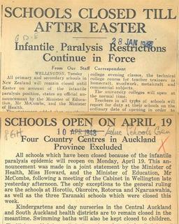 Polio epidemic forces school closures