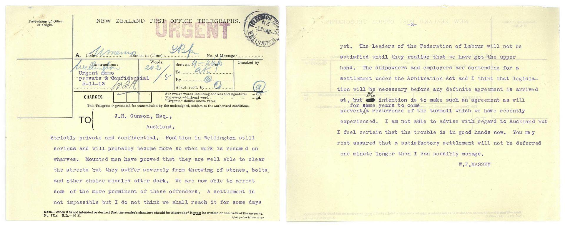 Moment image for Waterfront Strikes in Auckland and Wellington