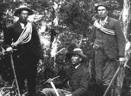 First Ascent of Mt Cook by Clark, Fyfe, and Graham.