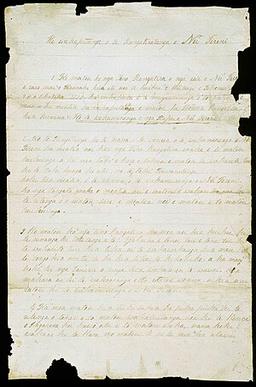 Declaration of Independence of New Zealand by the "Confederation of United Tribes" signed by 34 northern chiefs (and later by another 18).