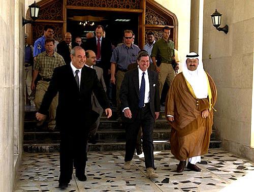 Moment image for Iraq War sovereignty transfer: Coalition Provisional Authority hands over power to interim government.