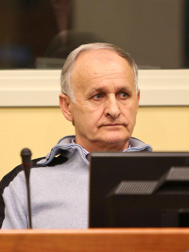 Moment image for Hague tribunal convicts Gen. Radislav for Srebrenica genocide, 46-year sentence given.