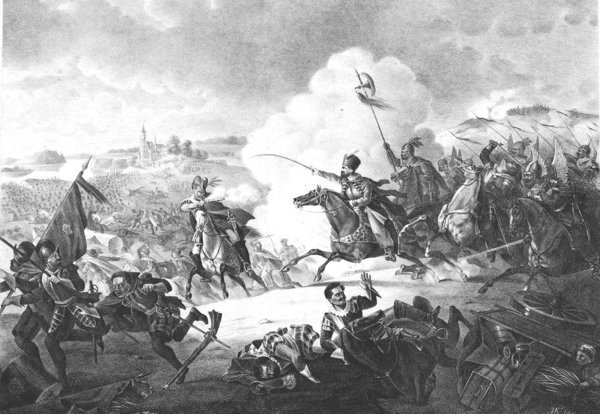 Moment image for Polish-Lithuanian army defeats Swedish forces at Battle of Kircholm in significant historic triumph.