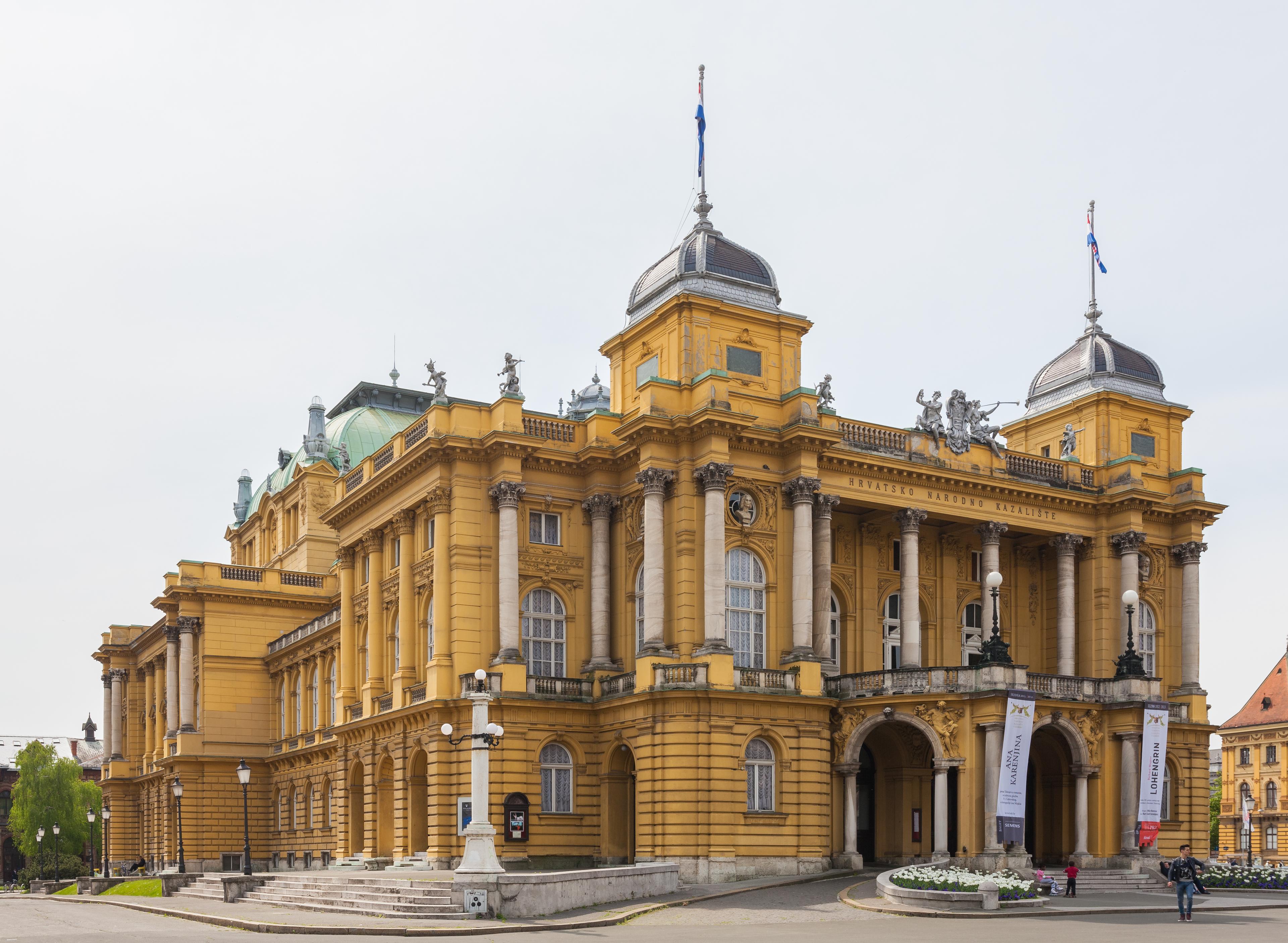 Moment image for Construction starts on the National Theatre building in Zagreb.