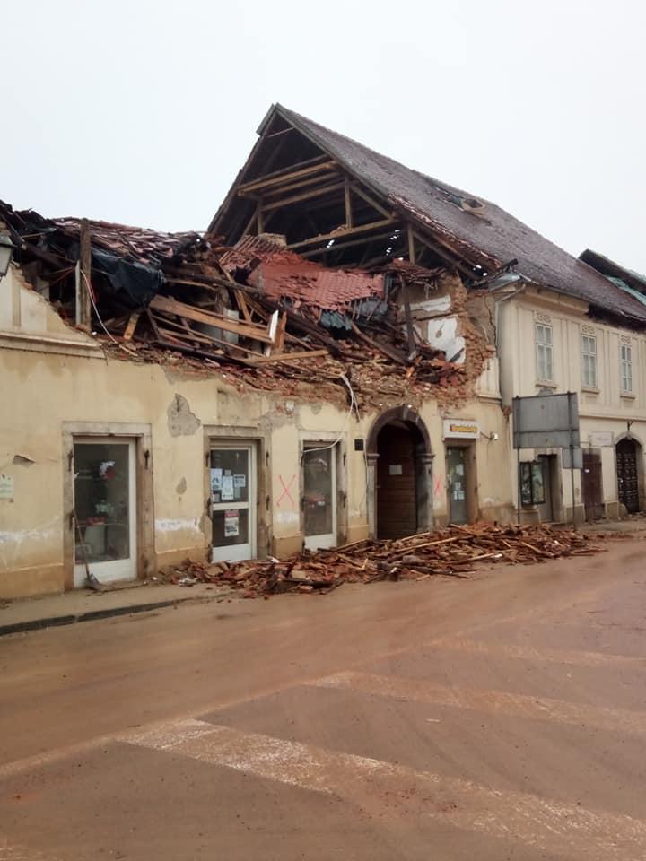 Moment image for Central Croatia shaken by powerful earthquake, causing damage and casualties, leaving residents fearful.