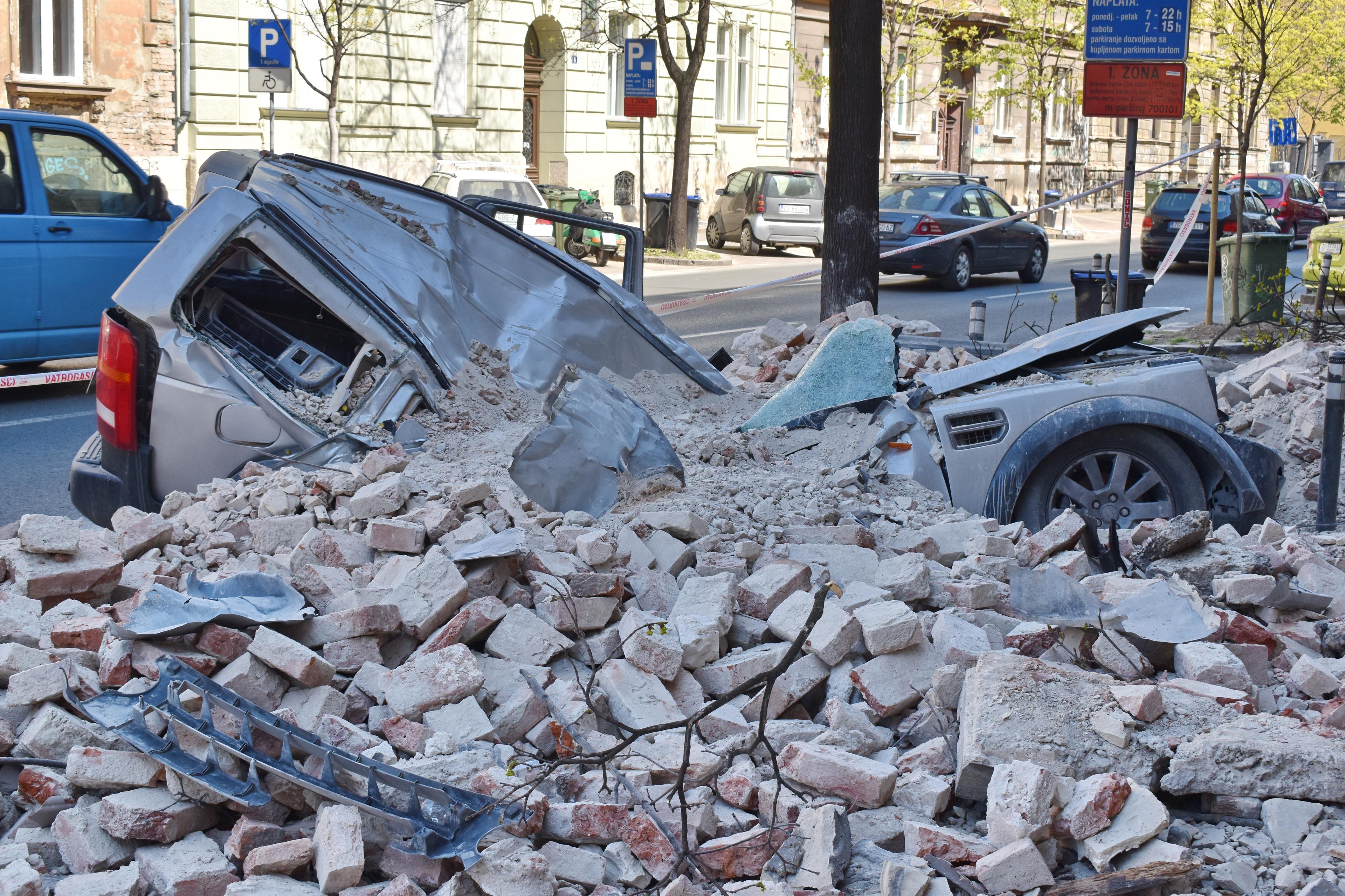 Moment image for 5.5 Richter-scale earthquake hits Zagreb, causing widespread damage and displacement in the region.