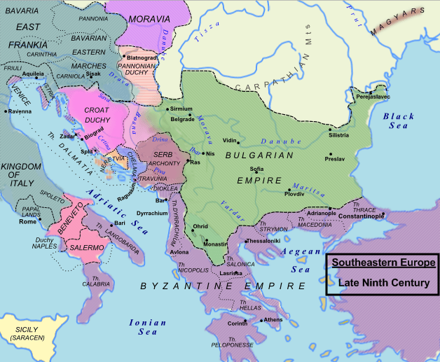 Moment image for Byzantine Empire acknowledges Croatian dukedom as primary ruling authority in the region.