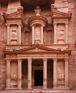 Petra's rise as Nabatean capital capturing ancient history and architectural wonder in the desert.