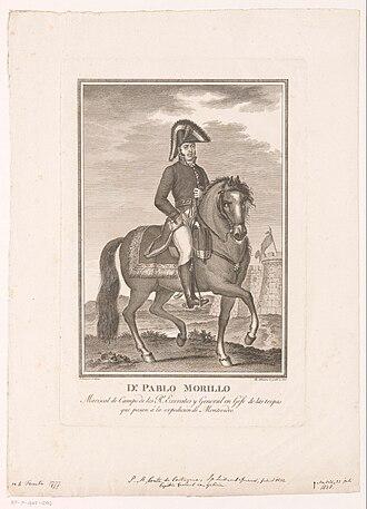 Moment image for Spanish forces reconquer New Granada after independence declaration