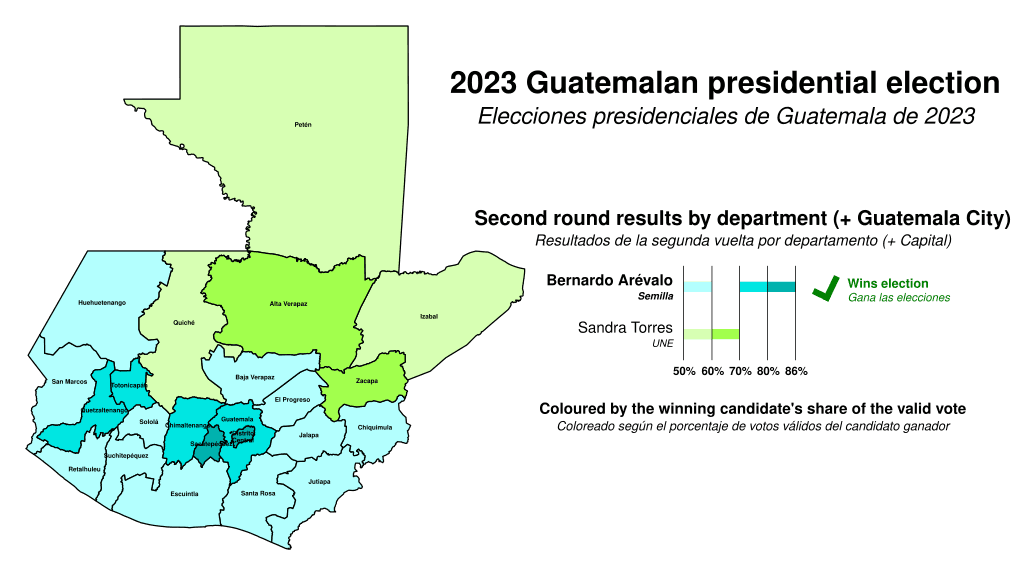 Moment image for Arevalo wins Guatemala presidency in landslide amid hopes for change