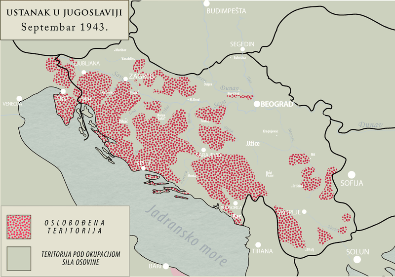 Moment image for Partisans briefly regain control in Montenegro, exploiting power vacuum after Italy's surrender in WWII.