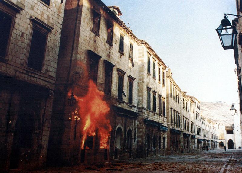 Moment image for Montenegrin forces in the Siege of Dubrovnik during Yugoslav Wars: Regional conflict with devastating consequences.