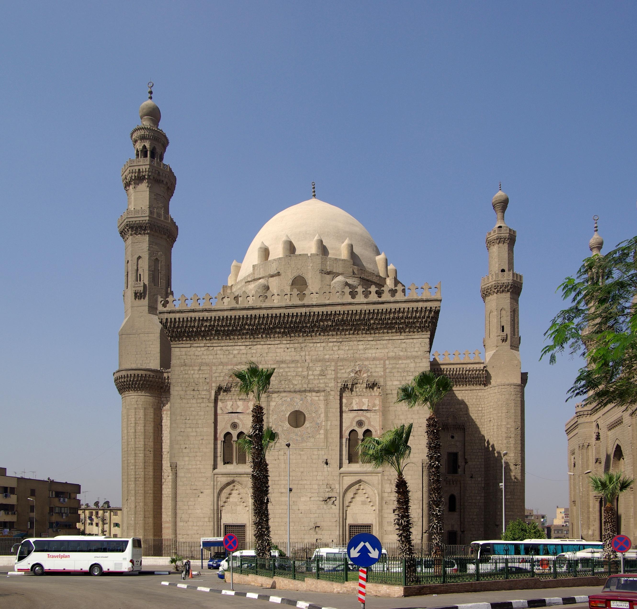Moment image for Foundation stone ceremony at Cairo's Sultan Hassan Mosque.