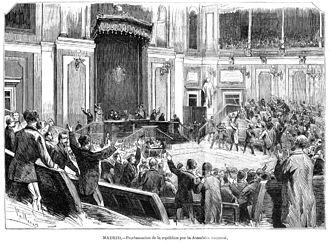 Moment image for The Establishment of the First Spanish Republic occurred.