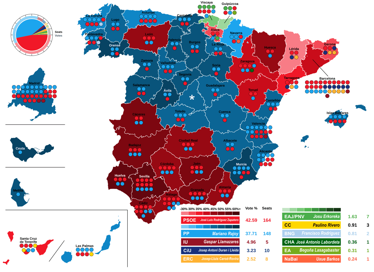 Moment image for Aznar's party lost an election due to the promise to withdraw troops from Iraq.