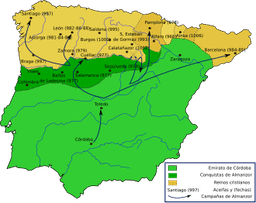 Córdoba defeated the forces of García of the Good Laws and García Gómez in Battle of Cervera.