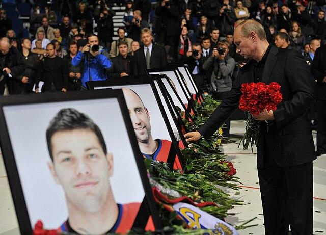 Moment image for Tragic Plane Crash Claims 43 Lives, Decimates Lokomotiv Yaroslavl Hockey Team