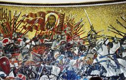 Alexander Nevsky defeats Livonian Order in Battle of the Ice