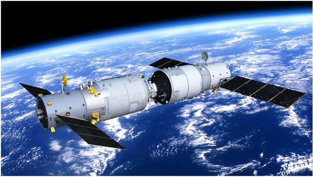 Moment image for Historic manual spacecraft docking with Tiangong-1 lab module by China's Shenzhou-9.