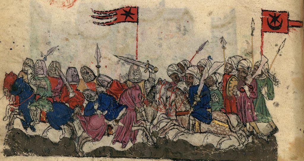 Moment image for Muslims' victory in Battle of Yarmouk against Byzantines led to Syria's conquest.