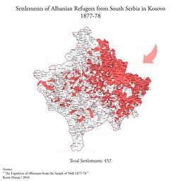 Forced relocation of Muslim Albanians during Serbian-Ottoman War reshapes Kosovo's demographics and society.