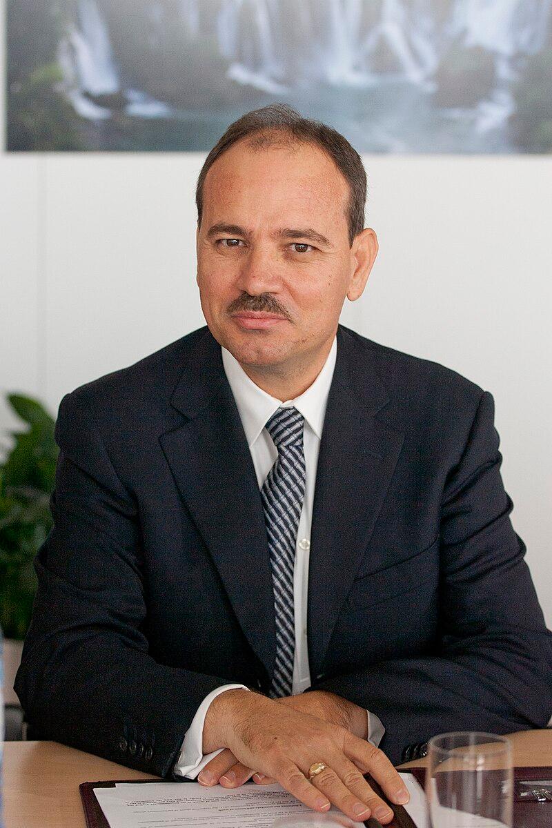 Moment image for Bujar Nishani became President in the Albanian election.