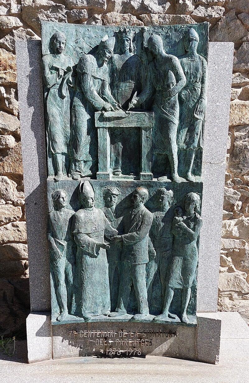 Moment image for Establishing co-sovereignty in Andorra: first paréage between Foix Count and Urgell Bishop.