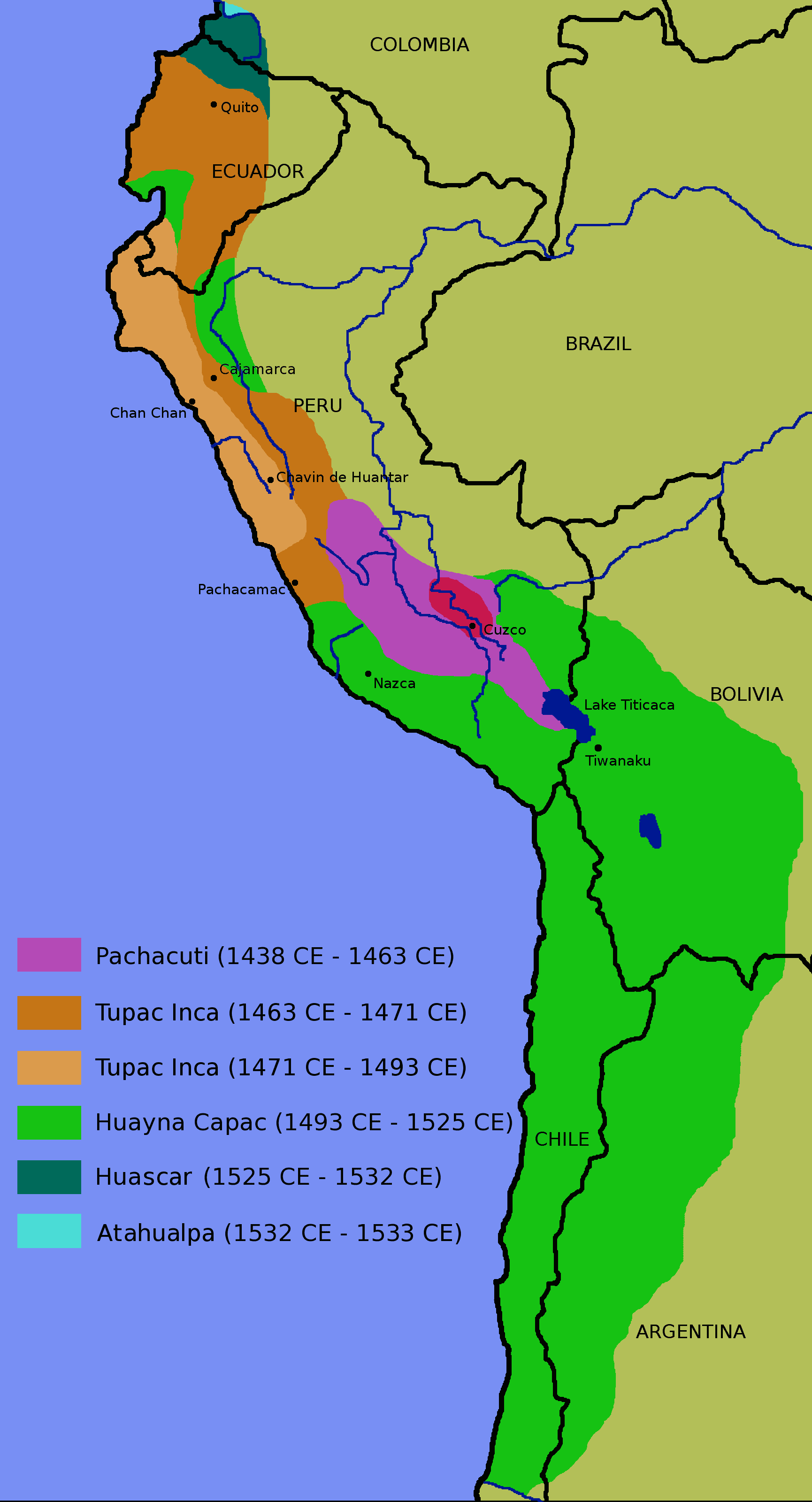 Moment image for Tupac Inca Yupanqui's expansion of empire into the region under focus.