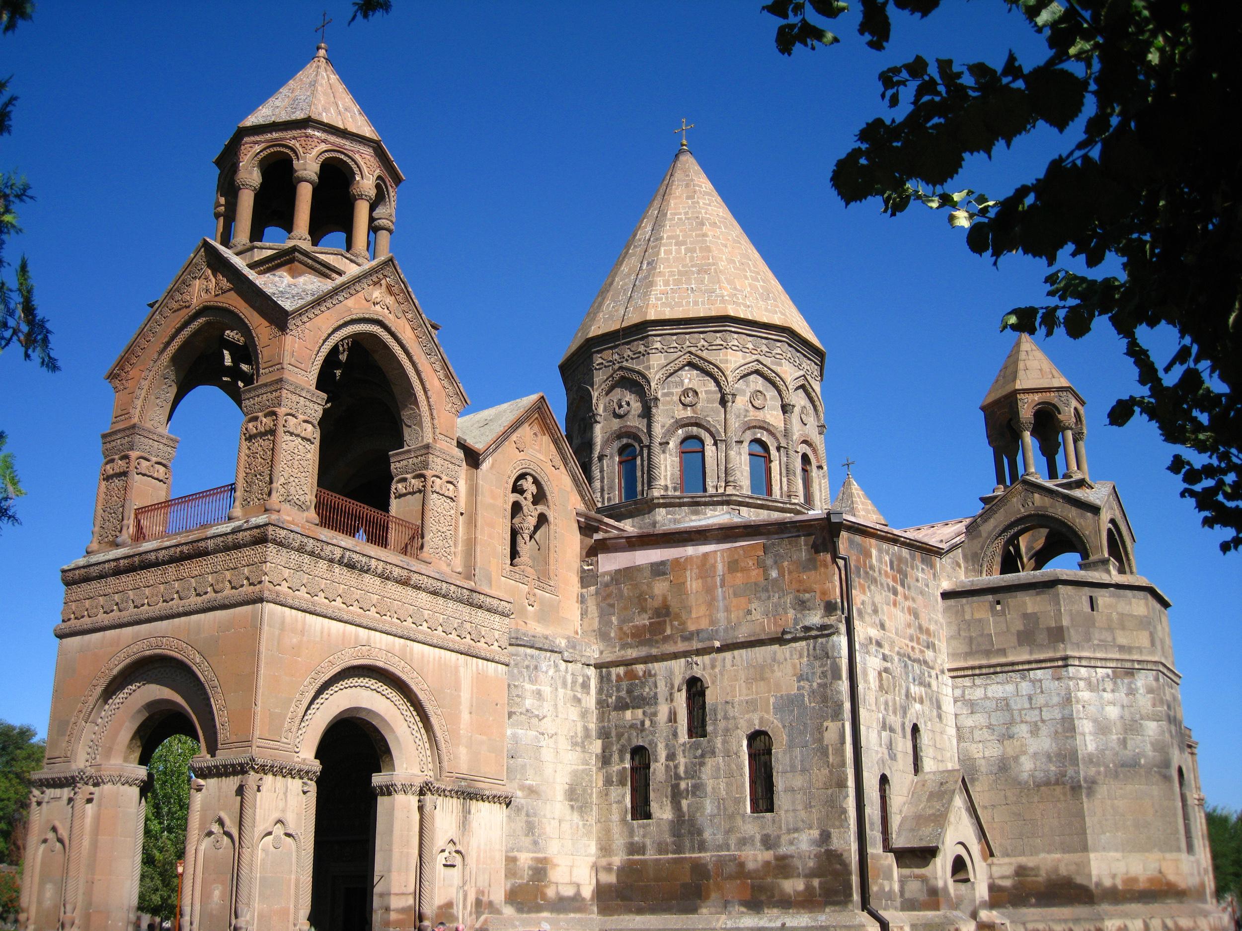 Moment image for Beginning construction of the Etchmiadzin Cathedral, the Armenian Apostolic Church's mother church.