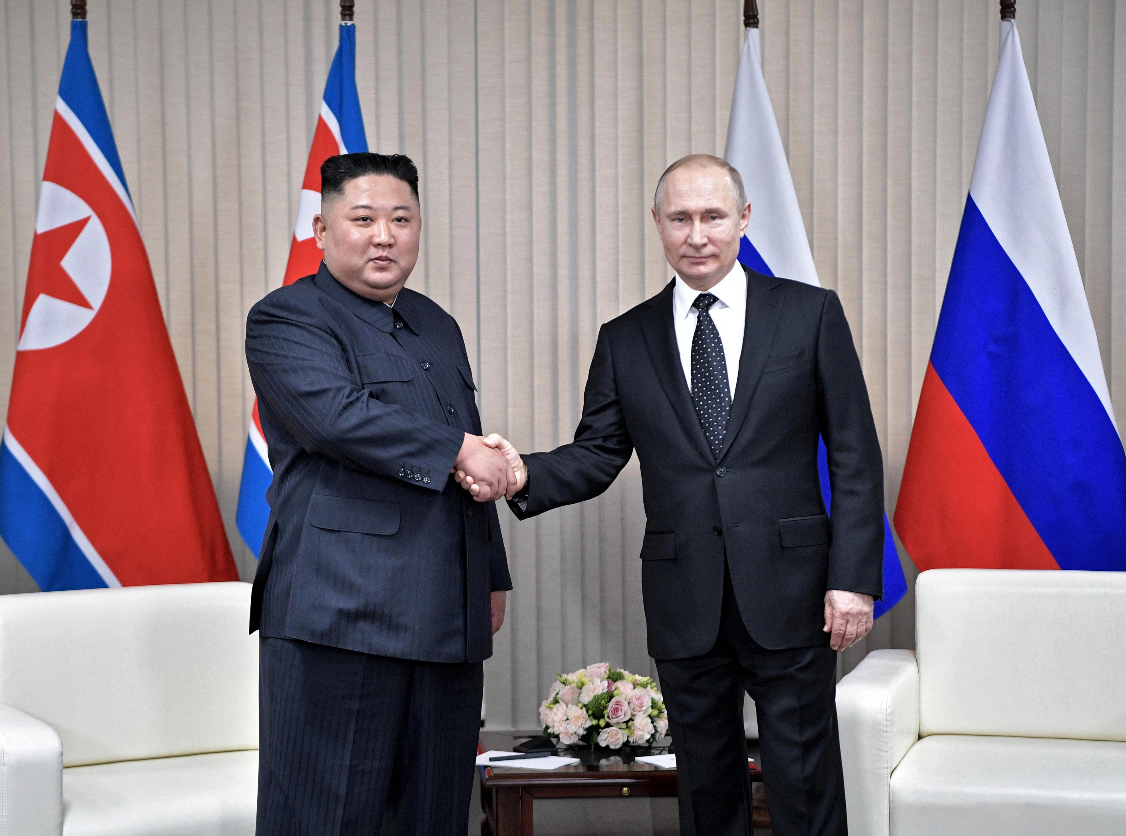 Moment image for Kim Jong Un strengthens ties with Russia