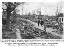 The 1925 Tri-State tornado in the United States