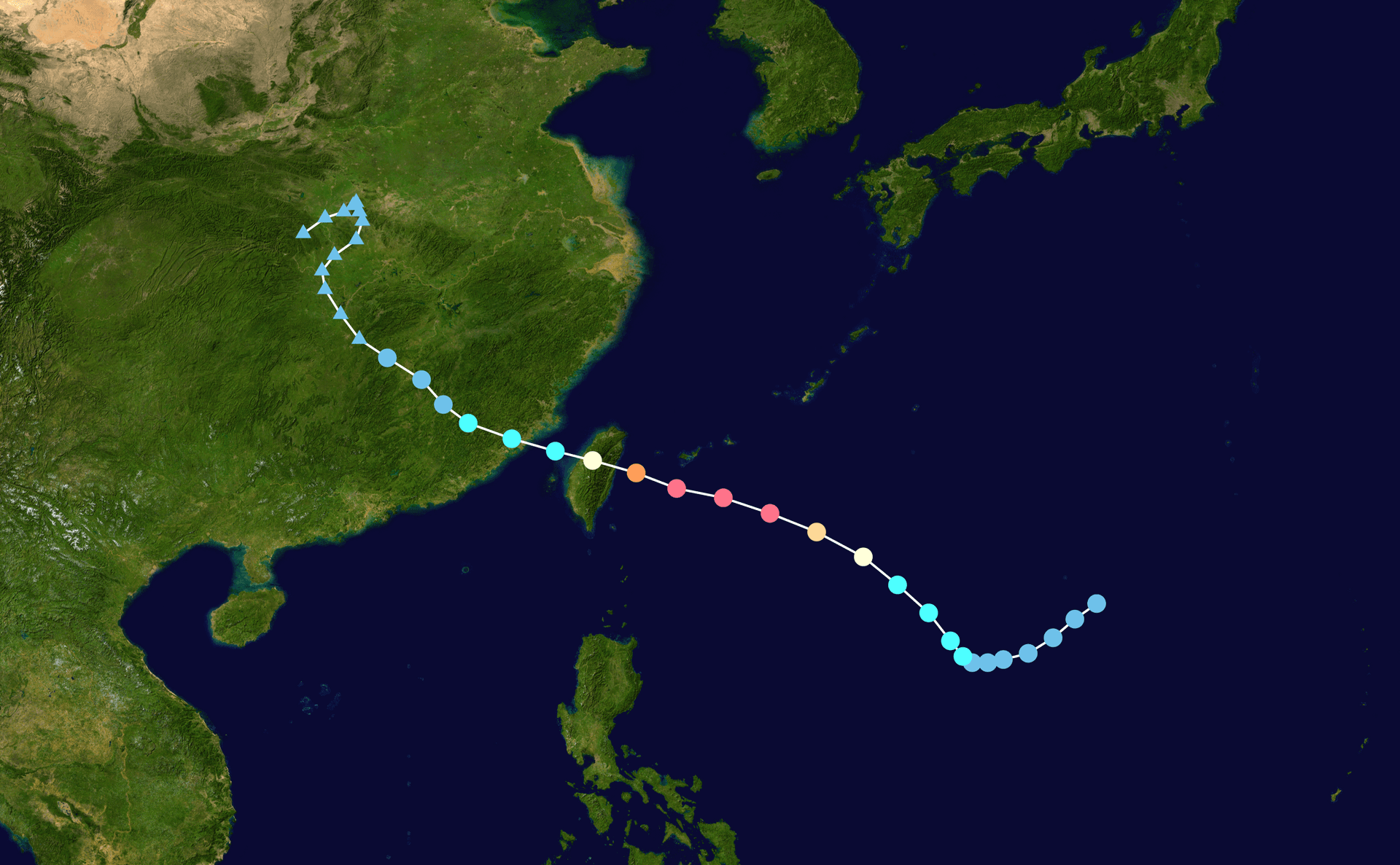 Moment image for Super Typhoon Nina in China