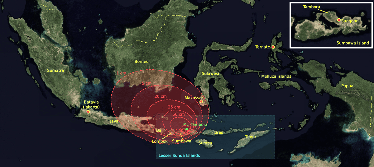 Moment image for 1815 eruption of Mount Tambora
