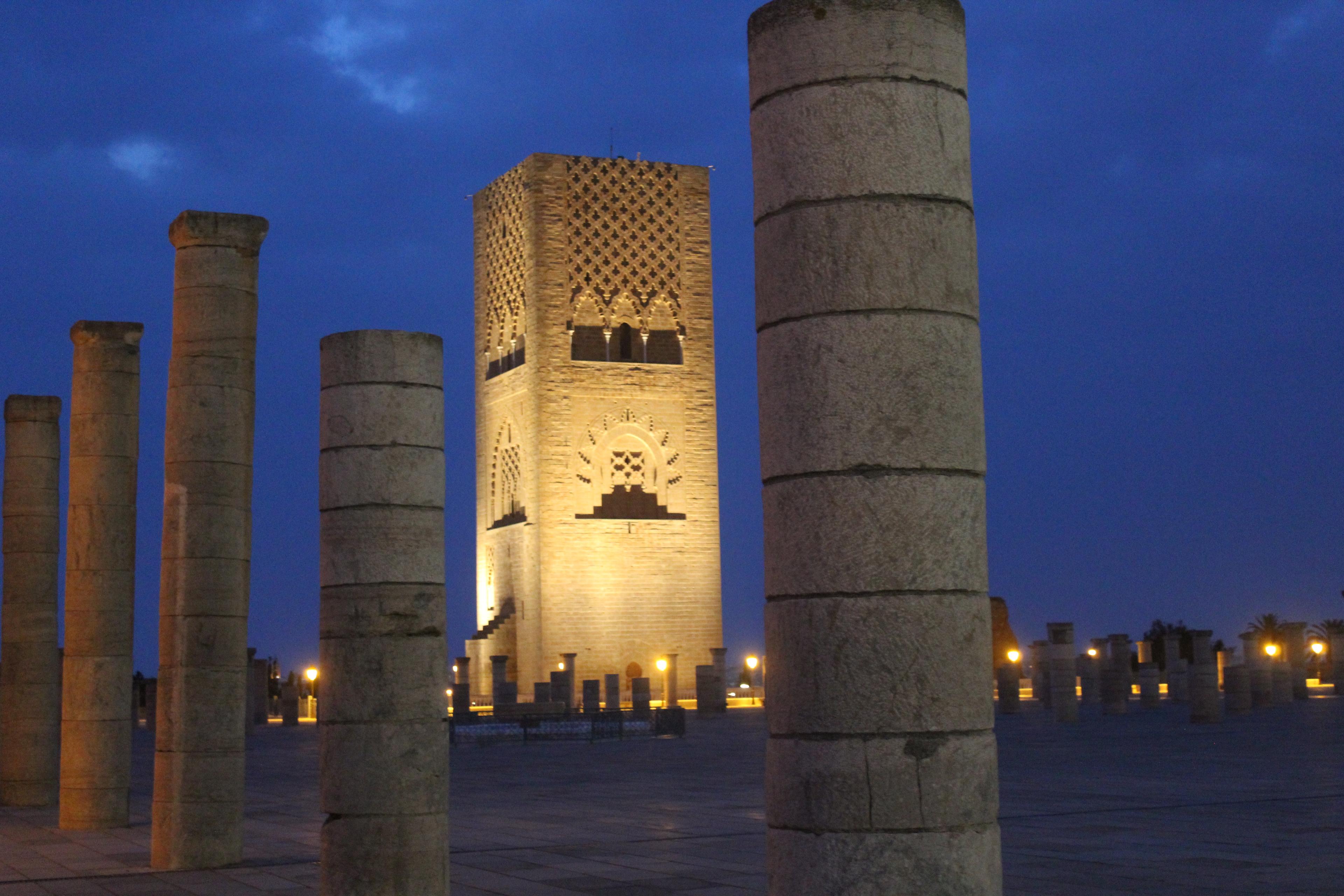 Moment image for Building the Hassan Tower in Rabat commences