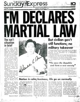 President Ferdinand Marcos Declares Martial Law