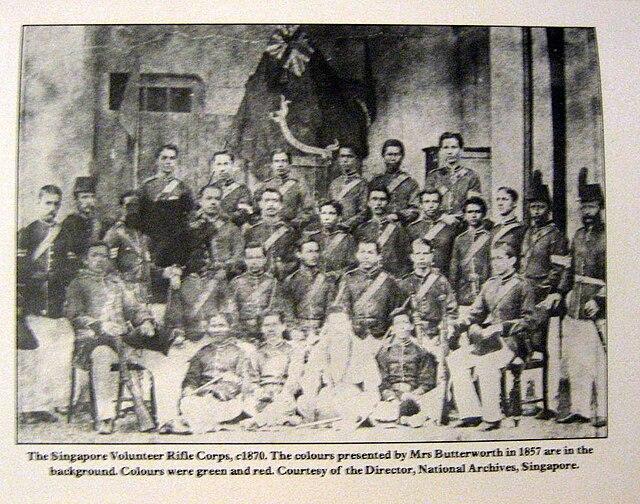 Moment image for Establishment of Volunteer Rifle Corps for colony defense.