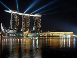Grand Opening of Marina Bay Sands Resort.