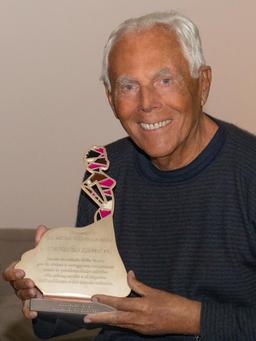 Giorgio Armani awarded 'Fashion Dresses Peace' award