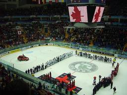 Canada wins gold, Finland silver, Russia/Soviet Union bronze in Moscow and Mytishchi, Russia.
