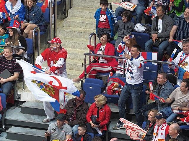 Moment image for Canada wins gold, Finland silver, Russia/Soviet Union bronze; Hosted in Moscow, Saint Petersburg, Russia.