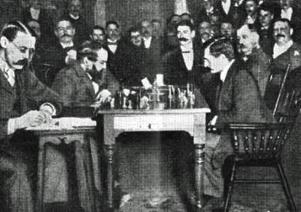 Moment image for Emanuel Lasker becomes World Champion