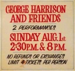 Harrison's Concert for Bangladesh with Starr