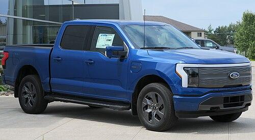 Moment image for F-150 Lightning (electric pickup) begins production.