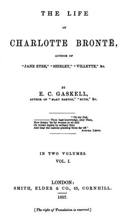 Publication of The Life of Charlotte Brontë