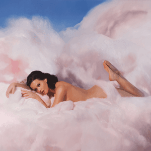 Moment image for "Teenage Dream" ranked in top 50 pop album covers, recognized for visual impact.