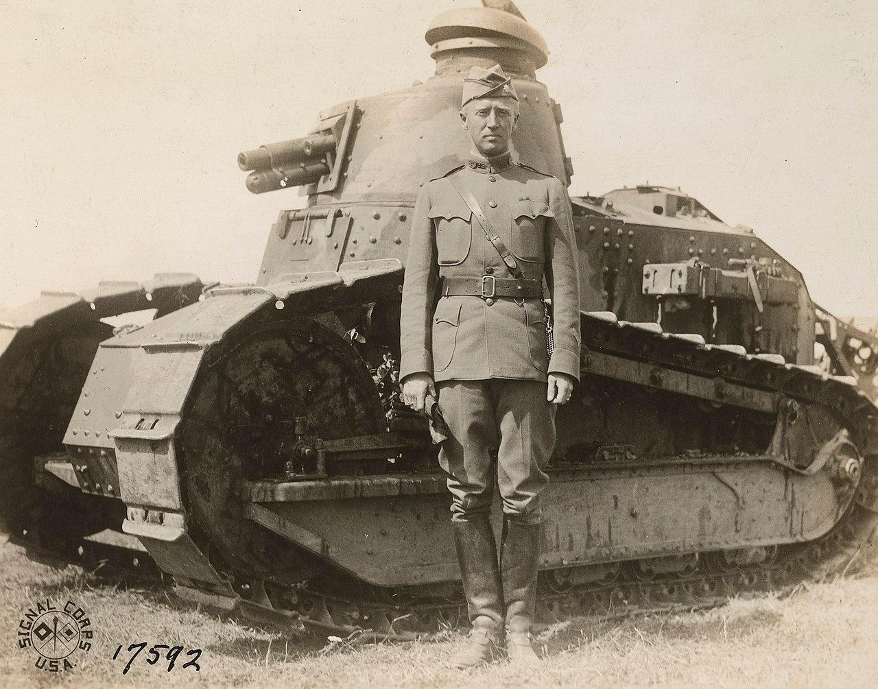 Moment image for Patton becomes temporary colonel in Tank Corps